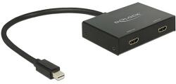 Delock DisplayPort 1.2-es elosztó 1 x mini DisplayPort-bemenet > 2 x HDMI-kimenet 4K (87696) - dellaprint