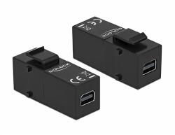 Delock Keystone modul, mini DisplayPort-csatlakozóhüvely > mini DisplayPort-csatlakozóhüvely (86377) - dellaprint
