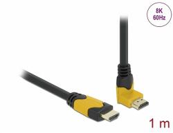 Delock High Speed HDMI kábel egyenes csatlakozódugóval - csatlakozódugóval 90 ívelt felfelé 48 Gbps (86988) - dellaprint