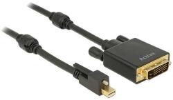 Delock Kábel mini Displayport 1.2-dugós csatlakozó csavarral > DVI-csatlakozódugó 4K aktív fekete 3m (83727)