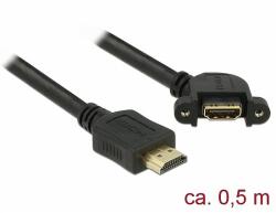 Delock Kábel HDMI-A dugó > HDMI-A hüvely, panelrögzítés, 110 fokban ívelt, 4K 30 Hz 0, 5 m (85467) - dellaprint