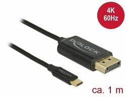 Delock USB Type-C koax kábel DisplayPort-hoz (DP Alt Mode) 4K 60 Hz 1 m (83709) - dellaprint