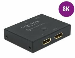 Delock DisplayPort 2 - 1 kapcsoló kétirányú 8K 30 Hz (11478)