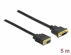 Delock Kábel DVI 24+5 csatlakozódugóval - VGA csatlakozódugóval 5 m (86759) - dellaprint