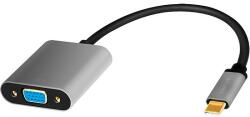 LogiLink USB 3.2 Gen 1 Type-C adapter, C/M to VGA, 1080p, alu, black/grey, 0.15 m (CUA0104)