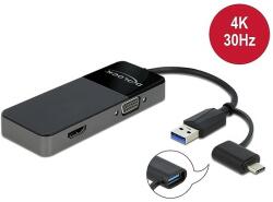 Delock Adapter USB 3.0 a 4K HDMI + VGA (64085) - dellaprint