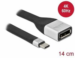 Delock FPC lapos csík kábel USB Type-C - DisplayPort (DP Alt Mode) 4K 60 Hz 14 cm (86934) - dellaprint