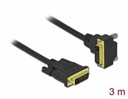 Delock DVI kábel 24+1 apa - 24+1 apa hajlított 3 m (85895) - dellaprint