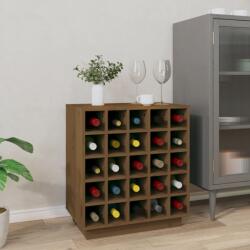 vidaXL Dulap de vinuri, maro miere, 55, 5x34x61 cm, lemn masiv de pin (821530) - vidaxl Suport sticla vin