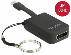 Delock USB Type-C adapter DisplayPort-hoz (DP Alt Mode) 4K 60 Hz - kulcstartón (63940) - dellaprint