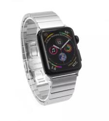 Alphajack Apple Watch 4/5/6/7/8/SE (38/40/41mm) fém óraszíj ezüst Alphajack
