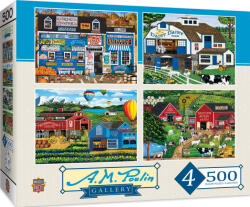 Masterpieces Puzzle Master Pieces din 4 x 500 de piese - În mediul rural (32170)