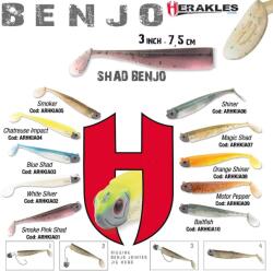 Herakles Shad HERAKLES Benjo, 7.5cm, culoare Shiner, 7buc/plic (ARHKIA06)
