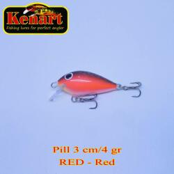 Kenart Vobler KENART Pill Sinking 3cm/4gr, RED, Red (PIL3S-RED)