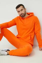 Calvin Klein hanorac de antrenament barbati, culoarea portocaliu, cu glugă, neted 9BYY-BLM1JR_22X