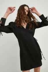 ANSWEAR rochie culoarea negru, mini, drept BBYX-SUD03U_99X