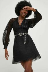 ANSWEAR rochie x colecția limitată SISTERHOOD culoarea negru, mini, evazati BPYX-SUD604_99X