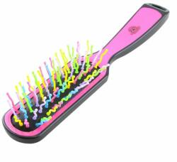Global Fashion Perie pentru descurcarea părului, cu pieri ondulati din plastic, 7082, roz/multicolor