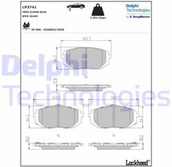 DELPHI set placute frana, frana disc DELPHI LP3741 (LP3741)