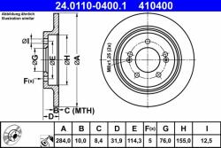 ATE Disc frana ATE 24.0110-0400.1 (24.0110-0400.1)