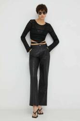 Resume Résumé nadrág női, fekete, magas derekú egyenes - fekete 38 - answear - 36 990 Ft