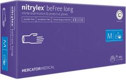 Mercator Medical Mercator nitrylex® beFree Long púdermentes hosszított védőkesztyű - Búzavirágkék - L - 100 db