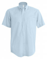 Kariban Férfi ing Kariban KA535 Men'S Short-Sleeved Oxford Shirt -5XL, Oxford Blue