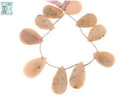 Opal Roz de Peru Margele Pietre Semipretioase Picatura Fatetat - 24-31 x 14-19 mm - Lungime de Sirag 21 cm