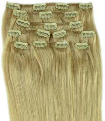 HairExtensionShop Csatos Emberi Póthaj Standard Aranyszőke Színben 50cm (Szín #16) (RC5016)