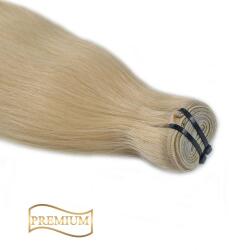HairExtensionShop Prémium Tresszelt Póthaj Hajhosszabbításhoz Platinaszőke 50cm (Szín #613) (VW50613)