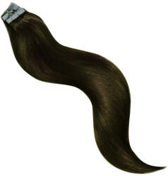 HairExtensionShop TAPE IN Ragasztócsíkos Póthaj Standard Natúr Barna Színben 55cm (Szín #2) (RT552)
