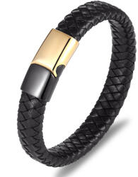 BeSpecial Bratara piele naturala neagra si inox Duo Snake (BIGP0148_23)