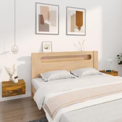 vidaXL Noptiere de perete, 2 buc. , stejar fumuriu, 50x36x25 cm (816851)