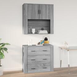 vidaXL Dulap de perete, gri sonoma, 80x33x80 cm, lemn prelucrat (816590) Comoda