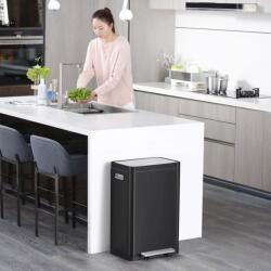 EKO Coș de gunoi cu pedală X-Cube, negru, 2x20 L 31189816 (440000) Cos de gunoi