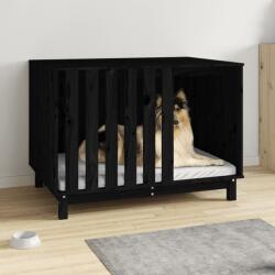 vidaXL Casă pentru câini, negru, 100x70x72 cm, lemn masiv de pin (822495)