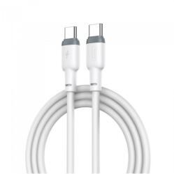 XO NB183B USB-C/USB-C töltőkábel, 60W, 1m, fehér
