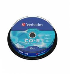 Verbatim CD-R, 700 MB, 52x, cu strat de protecție, 10 bucăți în ax