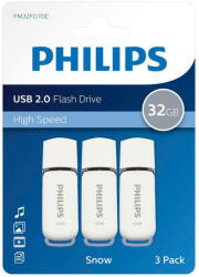 Philips Snow Edition Shadow Grey 32GB USB 2.0 3-Pack (FM32FD70E/00)