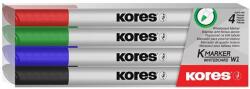 Kores K-Marker kúpos tábla és flipchart marker készlet, 1-3 mm, 4 db (KO22840)