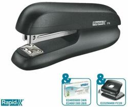 Rapid Tűzőgép, 24/6, 26/6, 20 lap, RAPID F6, fekete (E5000268) (5000268)