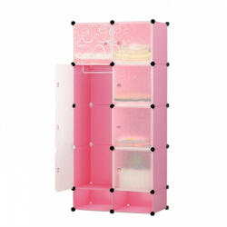 Hoppline Műanyag elemes szekrény, rózsaszín (HOP1000976-4)