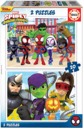 Educa Puzzle pentru copii Educa din 2 х 20 de piese - Spiderman și prietenii săi (EDU19296) Puzzle