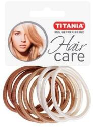 Titania Elastice pentru păr, 4 mm, 9 buc, maro deschis - Titania 9 buc