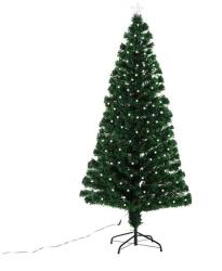  Brad Artificial de Craciun, Flippy, 1.80 m inaltime, Verde, Becuri Led incluse in ramuri, Diametru inferior 137 cm, Interior/ Exterior (111717)