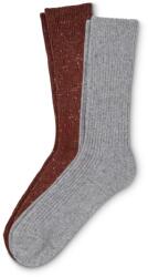 Tchibo 2 pár férfi kötött zokni, gyapjúval 1x rozsdabarna, 1x melírozott szürke 41-43
