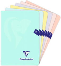Clairefontaine Caiet A5, 48 file, coperta plastic, CLAIREFONTAINE Pastel