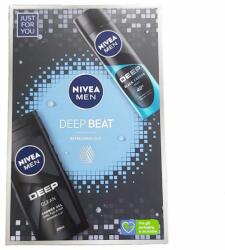 Nivea men set cadou deep beat deodorant black carbon 150ml-gel de dus deep clean 250ml
