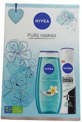 Nivea set cadou pure hawaii deodorant black&white 150ml-gel de dus hawaii flower&oil 250ml
