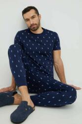Ralph Lauren pamut pizsama felső sötétkék, mintás - sötétkék S - answear - 25 990 Ft